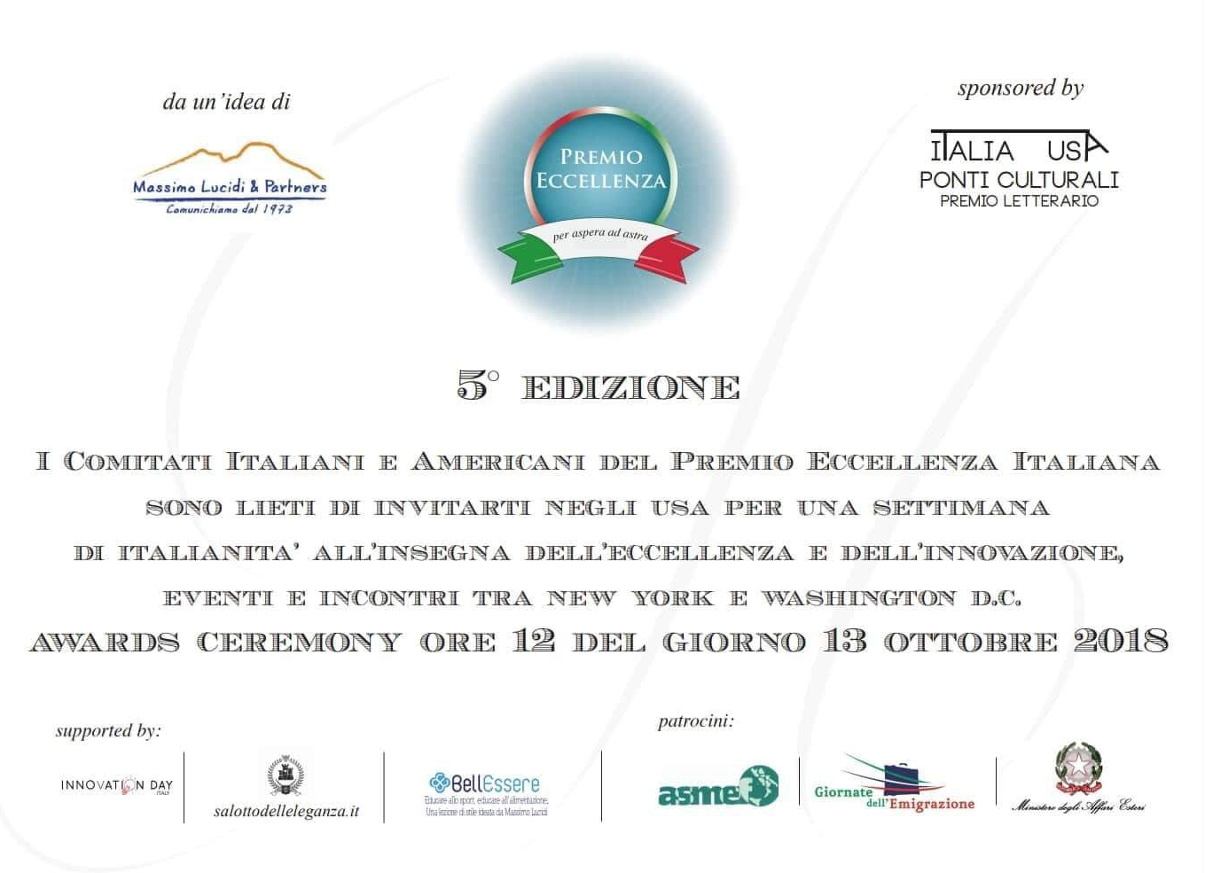 Premio Eccellenza Italiana 2018