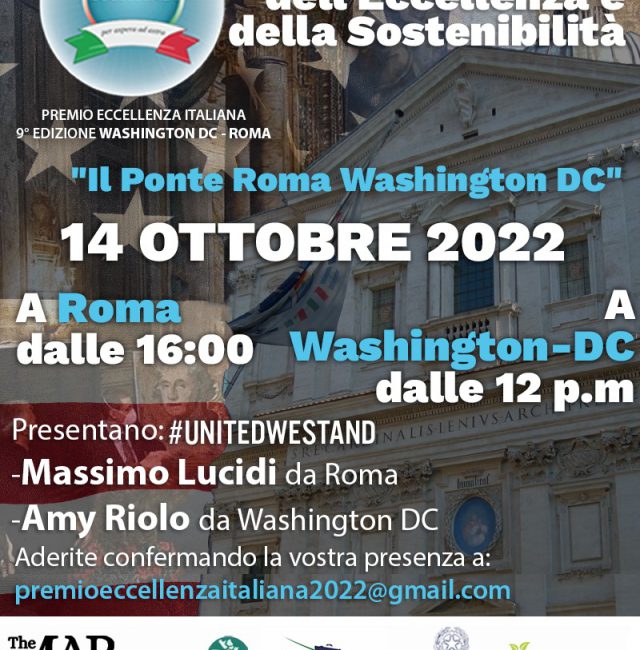 OFFICIAL PRESS RELEASE: PREMIO ECCELLENZA ITALIANA IX Ed. – Il Ponte Roma Washigton DC