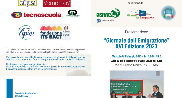 Presentazione alla Camera della XVI edizione Giornate dell’Emigrazione