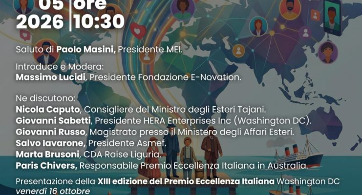 PRESENTAZIONE A GENOVA DEL PREMIO ECCELLENZAITALIANA DI WASHINGTON DC